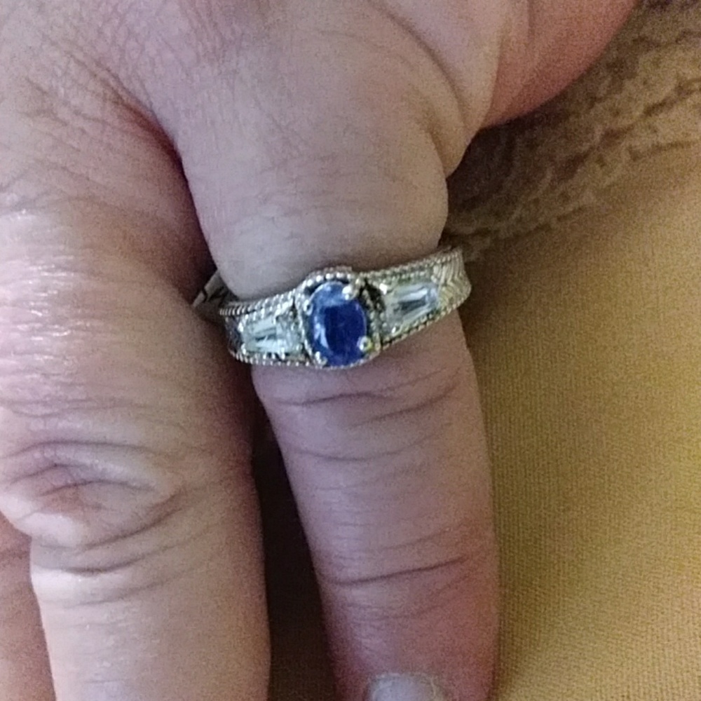 NWT-(*FIRM*)KYANITE, Wh.topaz,/STERLING sz5